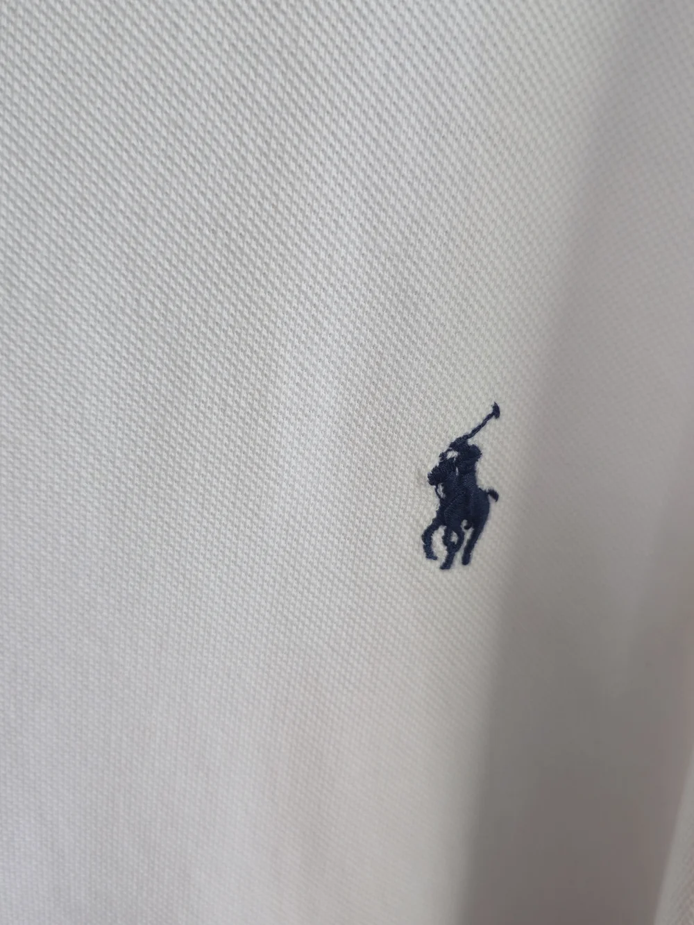 Ralph Lauren Men’s White Polo Top Navy Pony